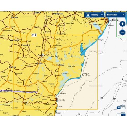 5G611S2 Navionics+ Small Gold, Дельта Дуная